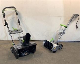 Located in: Chattanooga, TN
MFG Earthwise
Snow Throwers
14"
Model # QI-JY-12A
Serial # 2100871
V-120, Hz - 60, A- 12
18"
Model # SN71018
Serial # YAT2483451
V-120, Hz - 60, A - 13.5
*Sold As Is Where Is*

SKU: L-2-D
Tested - Works