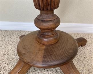 Round Pedestal Table measures 24" in diameter and 27" high