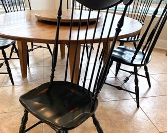 Set of 5 fan-back Windsor chairs available.