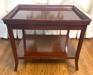 Vintage 2 tiered side table/tea table measures 31" x 23" x 25.5
