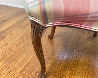 Pair of vintage plaid chairs. Each chair measures 25" x 19" x 35"