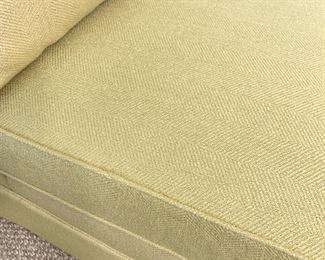 Citron slipper chair measures 27" x 36" x 29"