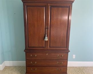 Hickory White tv/storage armoire measures 41" x 20" 73"