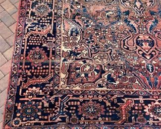 Vintage rug measures 96" x 136"