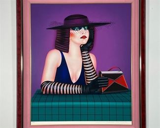 SHIMON OKSHTEYN (Ukranian, b. 1951) | girl with a purse, 44/199; h. 44 x 38 in. 