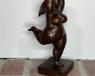 CAST BRONZE FEMALE FIGURE | signed on leg "CiRE - EH - 1/4" 