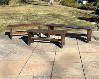 (3pc) PRESSURE TREATED POOL BENCHES
