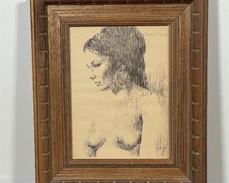 EDNA GLAUBMAN (1919-1986) | "Cara Mia" offset lithograph, pencil signed and titled; h. 18 x 15 in. 