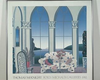 THOMAS McKNIGHT POSTER | for Rolly Michaux gallery, 27 x 28 in, framed 