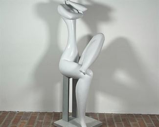 SEATED FEMALE FIGURE | fingers broken; signed RL? 