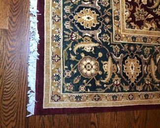 Hand Woven Oriental Rug  9'4" x 6'1"  100% Wool Pakistan  (retail ticket on rug $11,559)  Purchased at  Bloomingdales  $2,500 - like New!