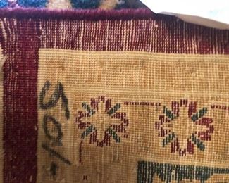 Hand Woven Oriental Rug  9'4" x 6'1"  100% Wool Pakistan  (retail ticket on rug $11,559)  Purchased at  Bloomingdales  $2,500