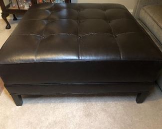 Square Leather Ottoman  (3ft square)  Ethan Allen  excellent condition!!  $195