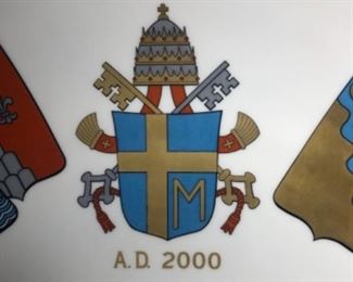 Pope Plate  - Papal Crest of all Popes 2000 AD  $50