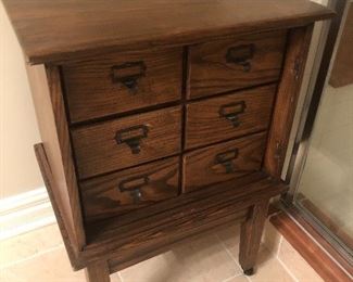 ANTIQUE LIBRARY CARD CABINET $295
