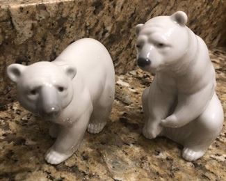 Lot Of 2 Lladro Polar Bears  $45