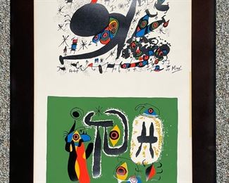 JOAN MIRO (Spanish, 1893-1983) LITHOGRAPH | including; 25 x 18 in. (sight); 33 x 17 in., framed