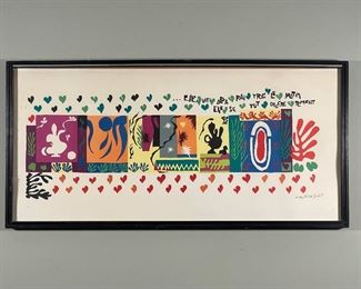 HENRI MATISSE (French, 1869-1954) LITHOGRAPH | 18 x 37 in., framed