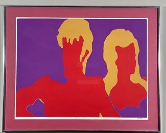 MILDRED DIENSTAG (American, 20th century) | "Tramonto Al Mare" serigraph print ed. 13/45, signed titled and numbered at bottom; 24 x 30 in., framed