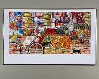 HAL MARCUS POSTER | "El Mercado Juarez"; 21 x 35 in., framed