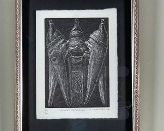 DANIEL ANTHONISEN WOODBLOCK | laughing nutcrackers, ed 40/400; h. 12 x 9-1/2 in.