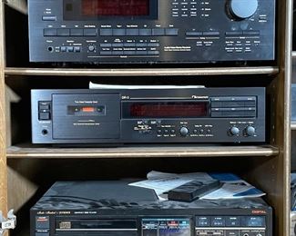 (3pc) STEREO EQUIPMENT | including a Nakamichi / Dolby AV-1 receiver, a DR-3 Cassette player, and a Fisher CD player