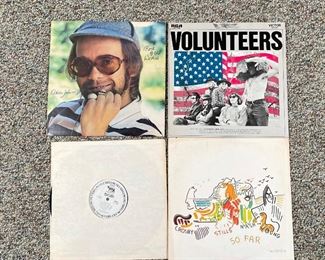 (4pc) ROCK RECORDS | including "Rock of the Westies" Elton John, "52nd Street" Billy Joel (no sleeve), "Volunteers" Jefferson Airplane, and "So Far" Crosby Stills Nash and Young