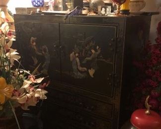 Oriental Chest and Dolls