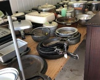 Cast Iron, dishes, pots and pans