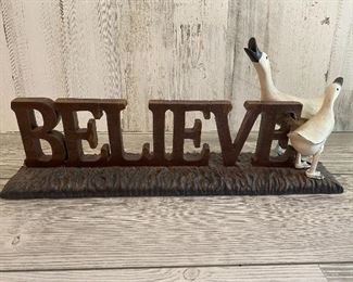 Doorstop with 2 geese 
