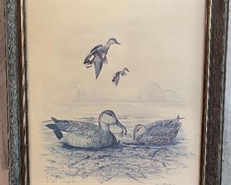 Vintage Framed Pin & Ink Artwork 
