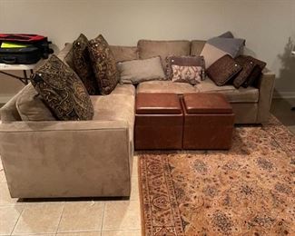 MICROFIBER SECTIONAL COUCH