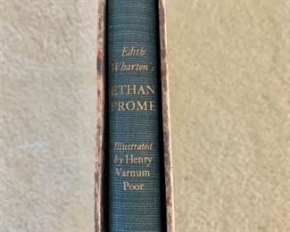 $75 - “Ethan Frome” by Edith Wharton; Limited Editions Club 1939, signed by the illustrator Henry Varnum Poor and numbered 1115/1500