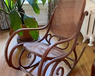 Bentwood Rocking Chair with Cane Seat & Back