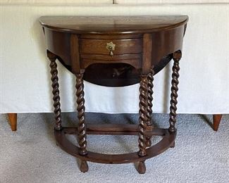 Small Gate Leg Drop Leaf Table with Drawer