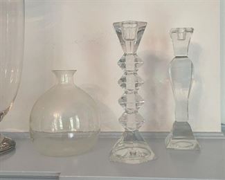 Glass Vase, Candlesticks
