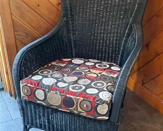 Wicker Armchair with Cushion