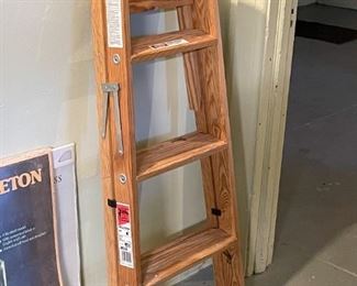 Folding Wooden Ladder 