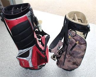 Carry golf bags.