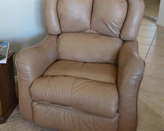 Leather recliner