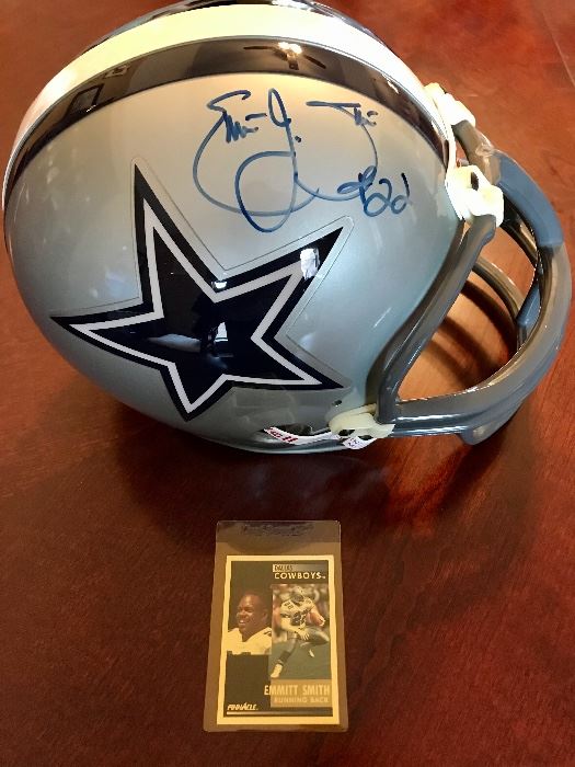 Autographed Emmett Smith Dallas Cowboys Helmet