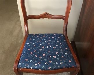 Vintage Carved Walnut Side Chair