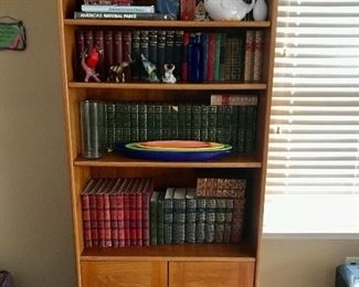 Teak Bookcases: Pair