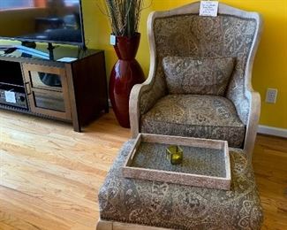 Arhaus Chair & Ottoman