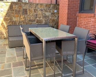 Crate & Barrel Dune High Top Table w/4 chairs