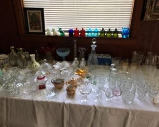 Lots of glass at this sale.