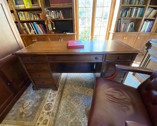 The Ellis line by Sligh Leather top desk