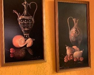 Pair of wall decor by Franklin Picture Co., each measuring 11 x 21