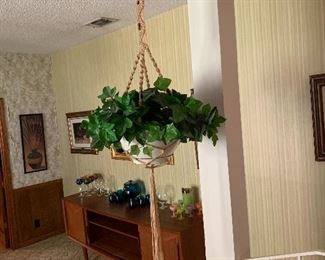 Vintage Macrame Hanging Planter