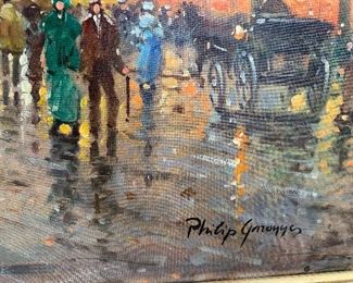 Detail : signature PHILIP GROGGS. Purchased at Country Store Gallery, Austin, Texas